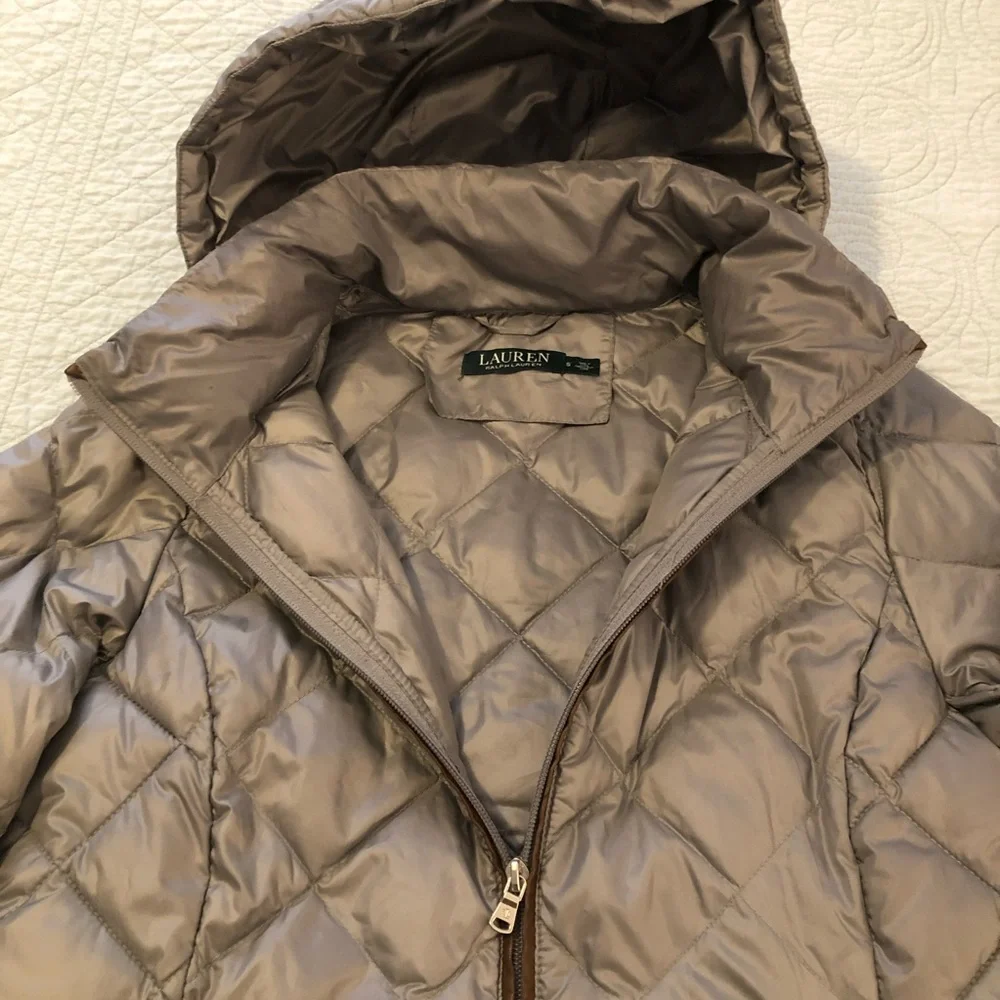 Lauren Ralph Lauren down hooded jacket. Size small. - Picture 3 of 16